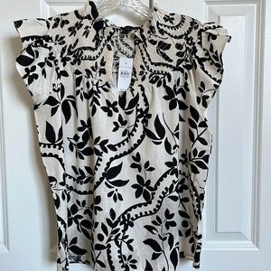 Ann Taylor Flutter Sleeve Top